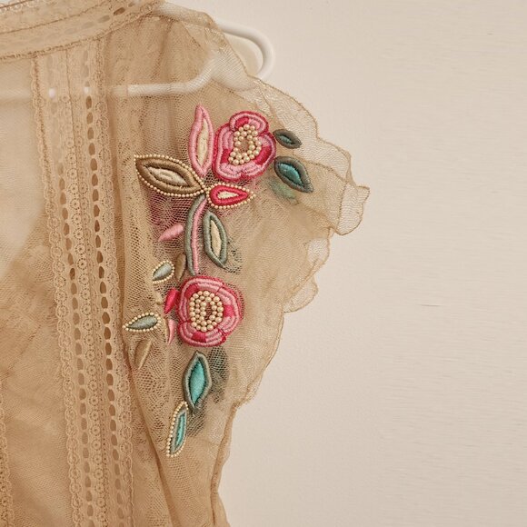 Matthew Williamson Vintage 1920s Flapper Gypsy Lace Embroidered Beaded Dress - Picture 10 of 14